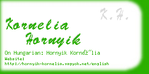 kornelia hornyik business card